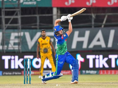 Tim David playing a PSL match for Multan Sultans