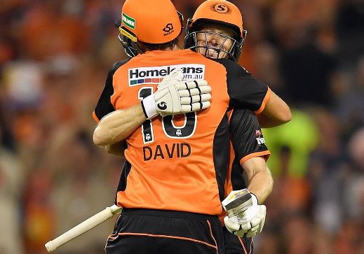 Tim David while playing a BBL match for Perth Scorchers