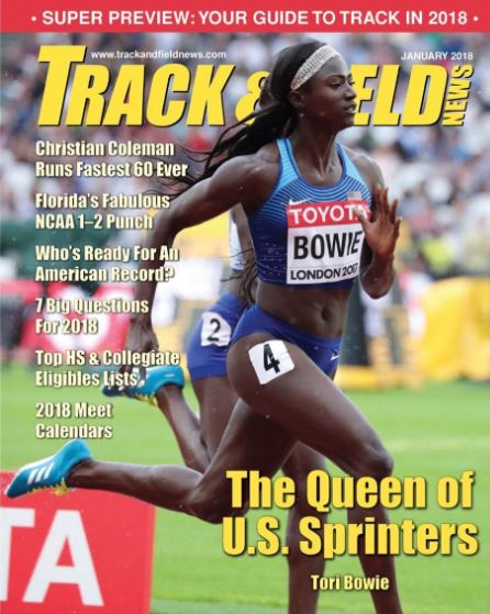 Tori Bowie featured on the cover of Track & Field News magazine