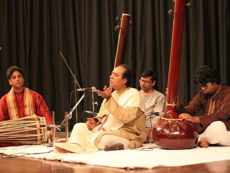 Ustad F. Wasifuddin Dagar performing at Auroville, Puducherry