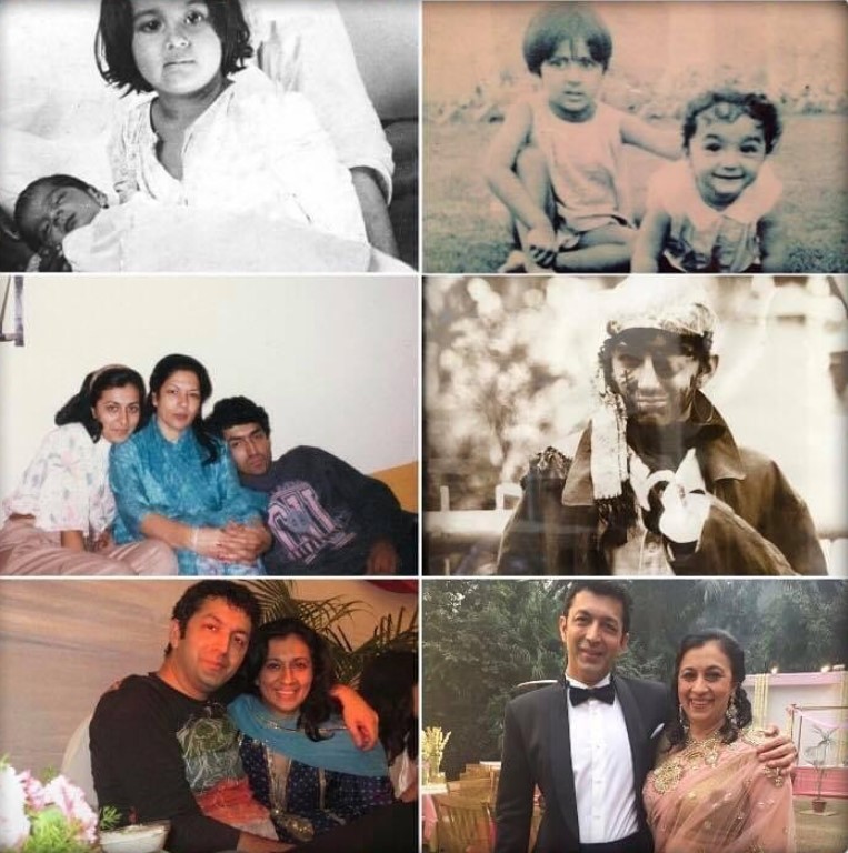 A collage of Kunal Kohli with his sister