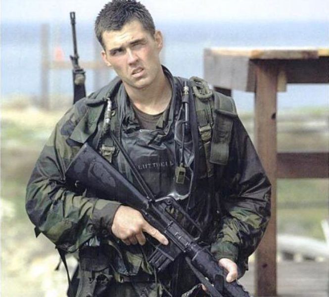 A photo of Marcus Luttrell taken while he was undergoing training to become a Navy SEAL