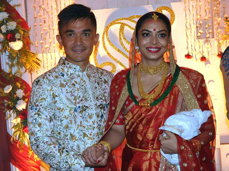 A picture from Sonam Bhattacharya married Sunil Chhetri's wedding