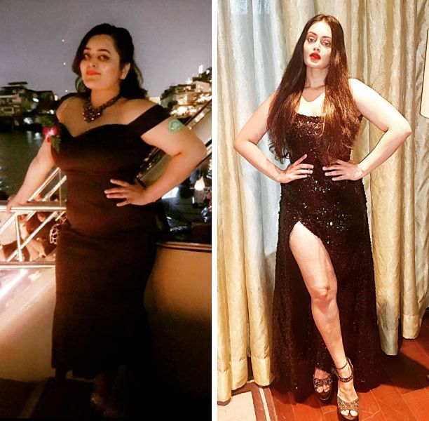 A picture of Bebika Dhurve showcasing her physical transformation after weight loss