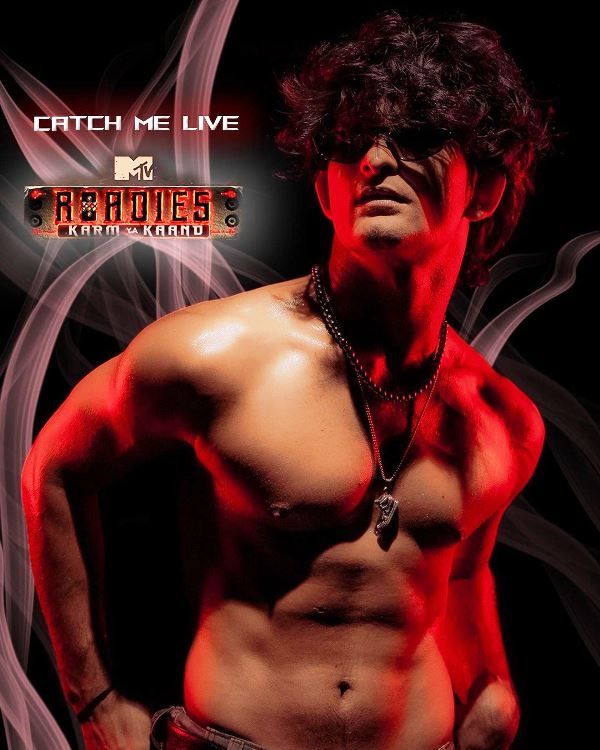 A poster announcing Sachin Sharma's appearance on season 20 of the reality show MTV Roadies