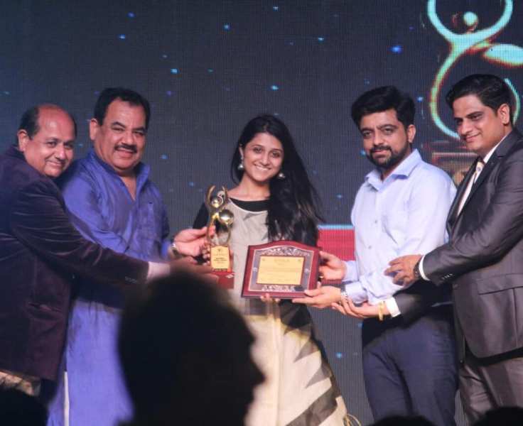 Aarohi Patel while receiving the National Youth Icon Award 2018