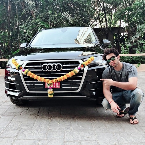 Adhyayan Suman with his Audi