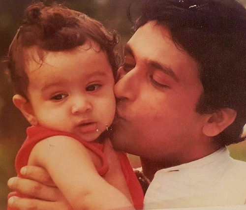 Adhyayan Suman's childhood picture and his father
