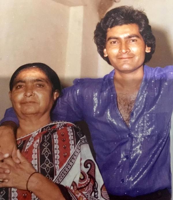 An old photograph of Sayeed Quadri with his mother