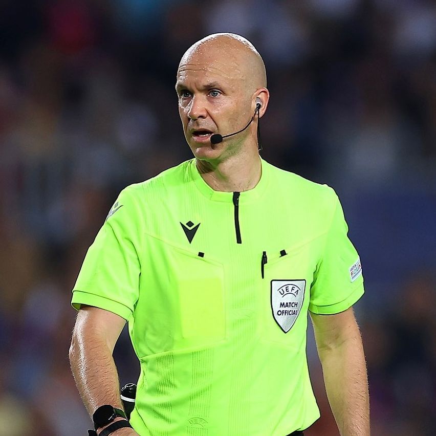 Anthony Taylor officiating in a UEFA game