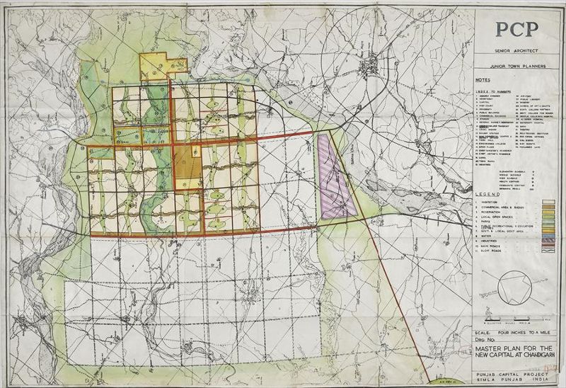 Chandigarh master Plan by Le Corbuseir