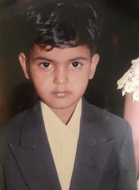 Childhood photograph of Chaitra Reddy