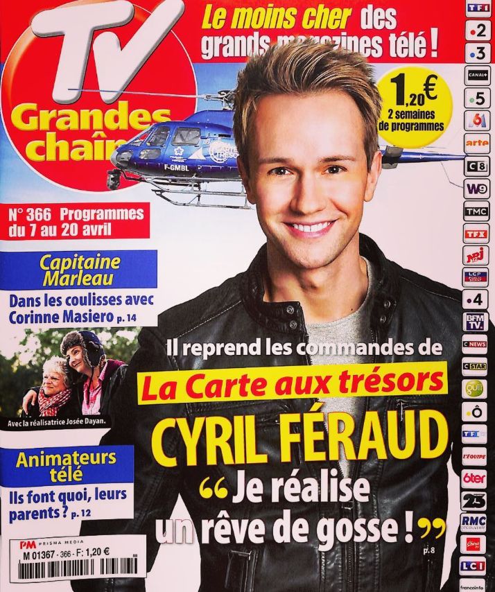 Cyril Féraud on the covers of TV Grandes Chaines