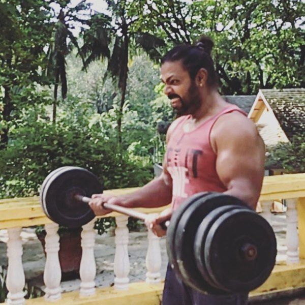 Devdatta Nage during a workout