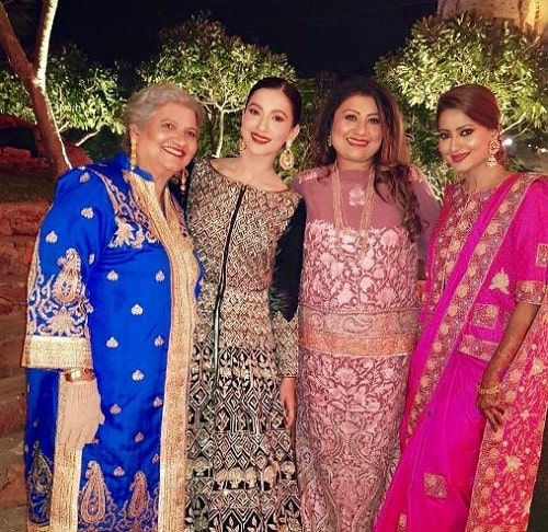 Gauahar Khan with her mother and sisters Kausar and Nigaar