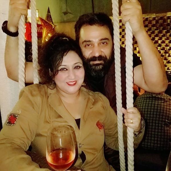 Gireesh with his wife Priyanka Bajaj Sahdev