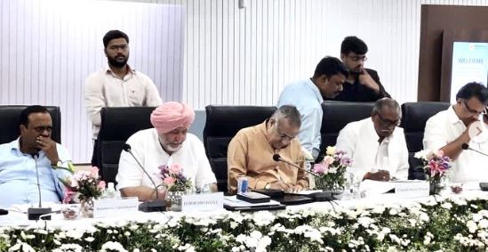 Hardwar Dubey attending a meeting organised by Ministry of Petroleum in Gujarat