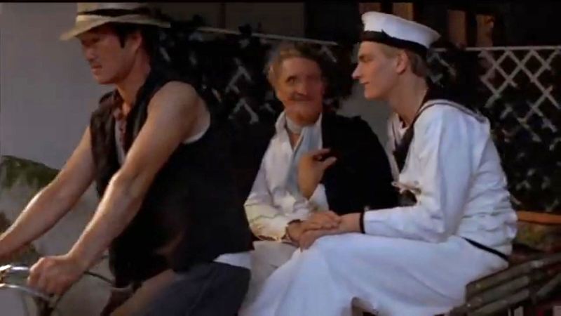 Julian Sands as a sailor Privates on Parade (1982)