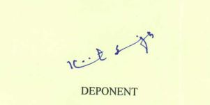 Kirit Somaiya's signature