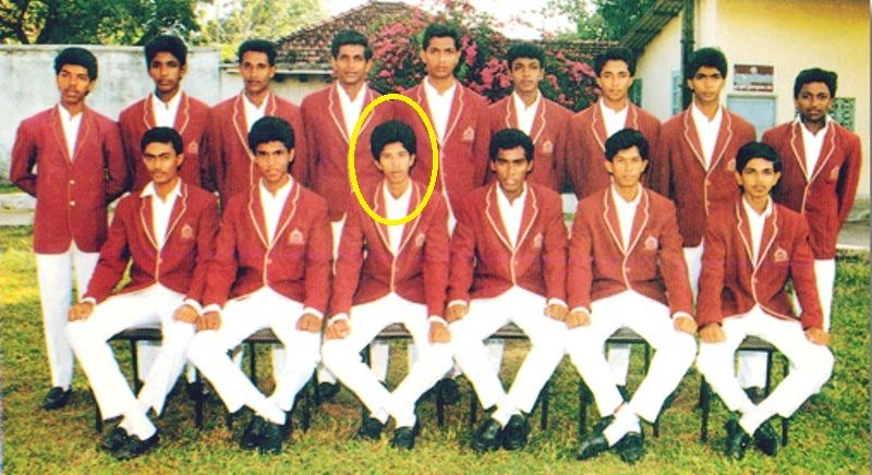 Kumar Dharmasena as vice-captain in Nalanda Team in 1989