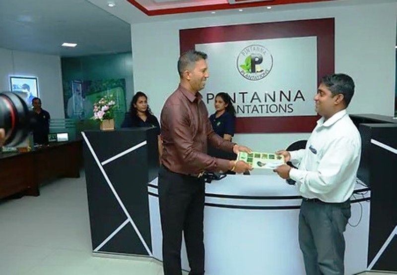 Kumar Dharmasena in his company Pintanna Plantations Pvt Ltd