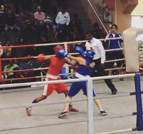 Lekha Jambaulikar during the 16th Elite Womens Open State Boxing Championship