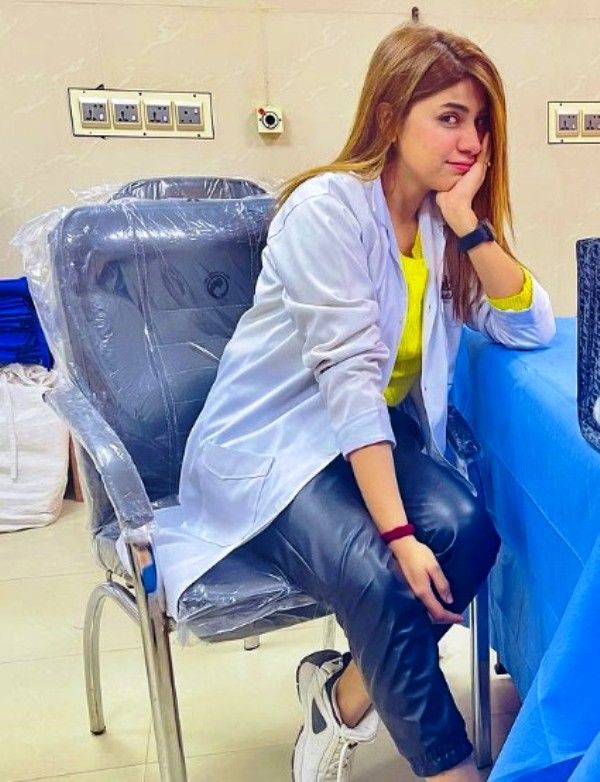 Madiha Khan at her clinic