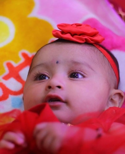 Myra Vaikul as an infant