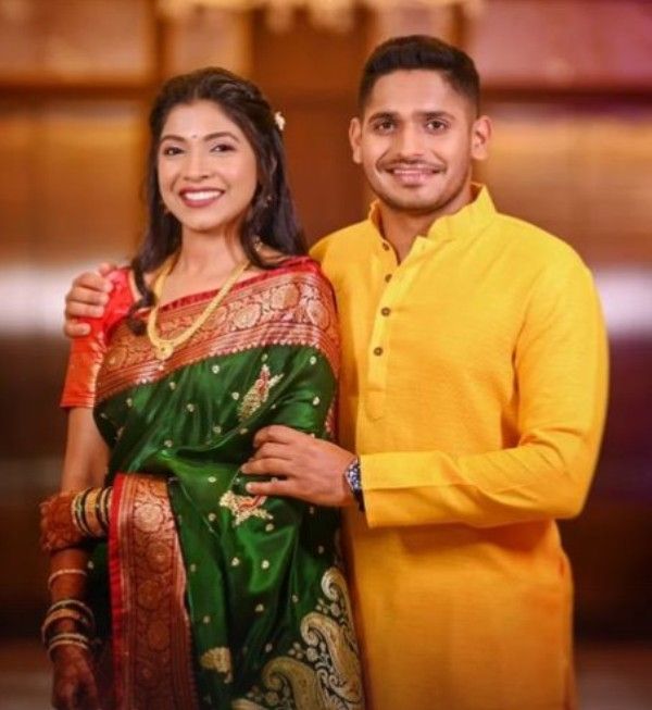 Nabha Gaddamwar with her husband, Tushar Deshpande