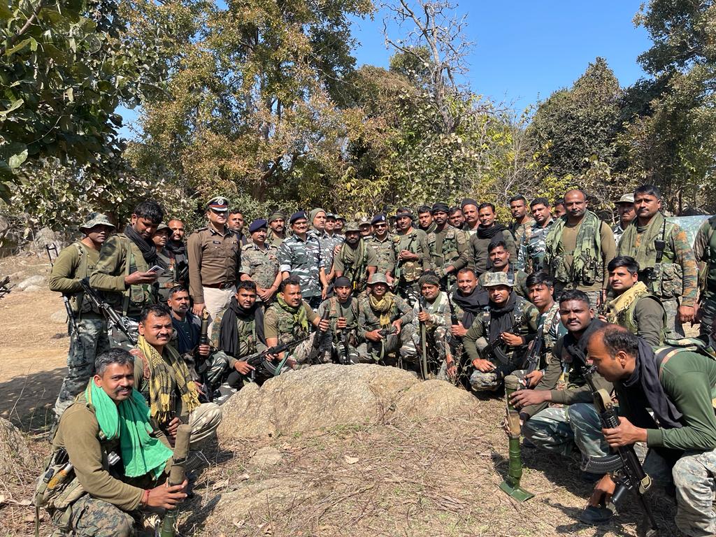 Nitin Agrawal with the CRPF troops engaged in anti-naxal operations