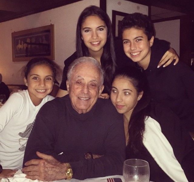 Noor Alfallah with her siblings and grandfather