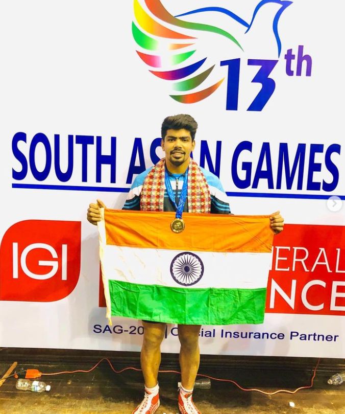 Pawan during the South Asian Games