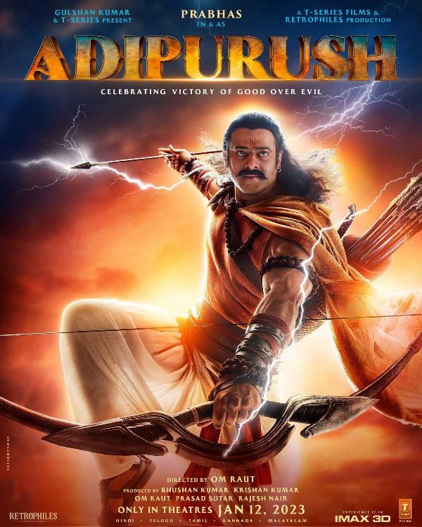 Poster of the 2023 Hindi film 'Adipurush'
