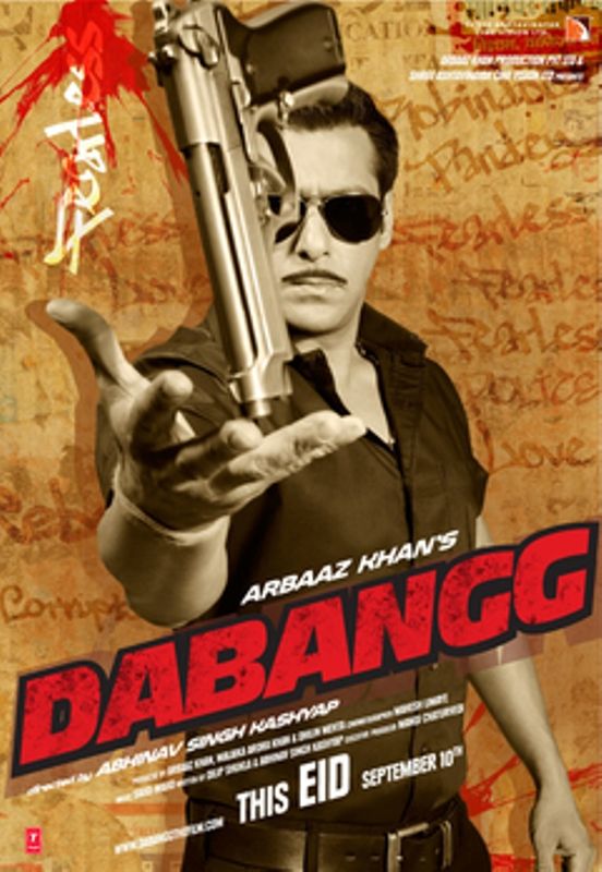 A poster of the film 'Dabangg' (2010)