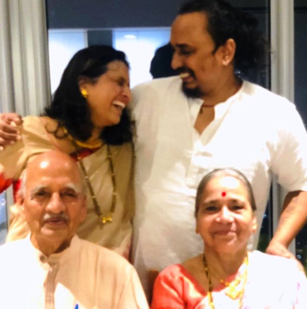 Prasad Sutar with his wife and parents