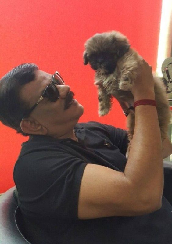 Priyadarshan with his pet dog