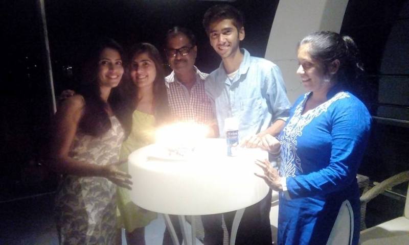 Ritik Ghanshani with his parents and sisters