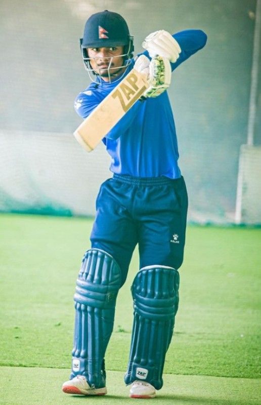 Rohit Paudel during a practice session