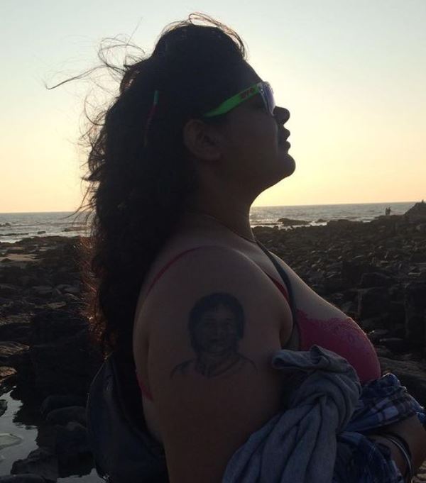 Roslyn D'souza's tattoo on her right shoulder