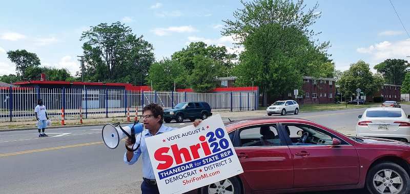 Shri Thanedar campaigning for the general election of the state
