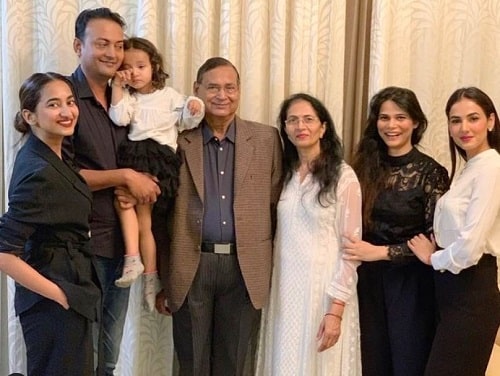 Sonal Chauhan and her family
