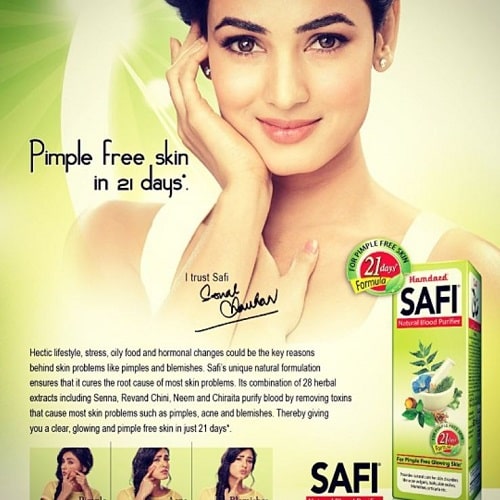 Sonal Chauhan in a print ad of Safi