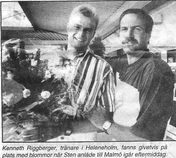 Sten Ekberg with his coach, Kenneth Riggerberger