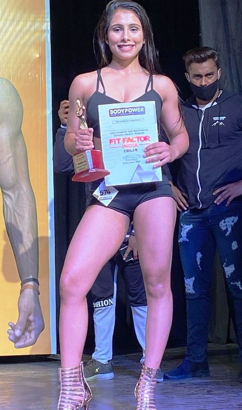 Twinkle Chourasia as Fit Factor India Delhi 2021