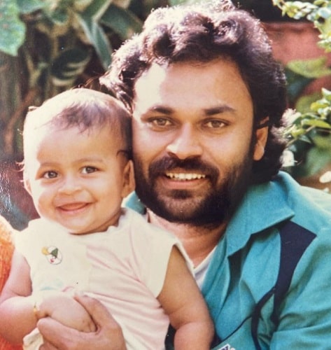 Varun Tej's childhood picture with his father