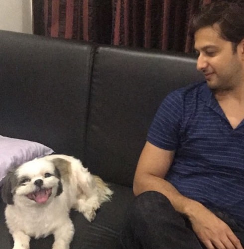 Vatsal Sheth and his pet dog