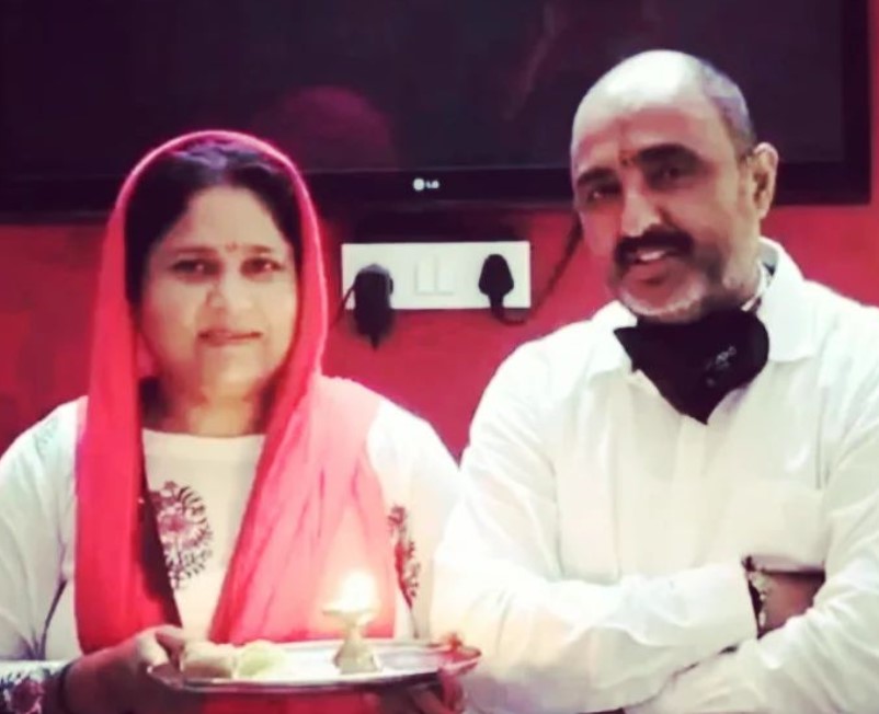 Vikas Singh with his wife
