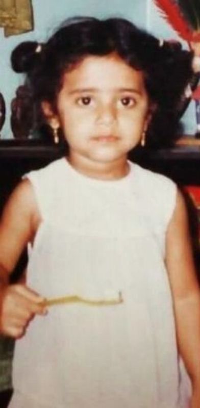 A childhood photograph of Rutuja Shinde