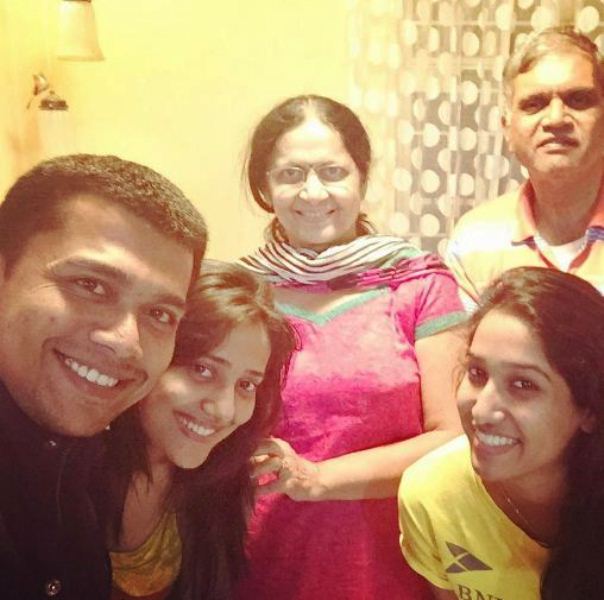 A family photograph of Rutuja Shinde
