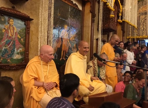 A picture of Radhanath Swami in Vrindavan